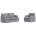 Canapea 140cm 2 pcs Gri deschis Metal - WALTI WALTI