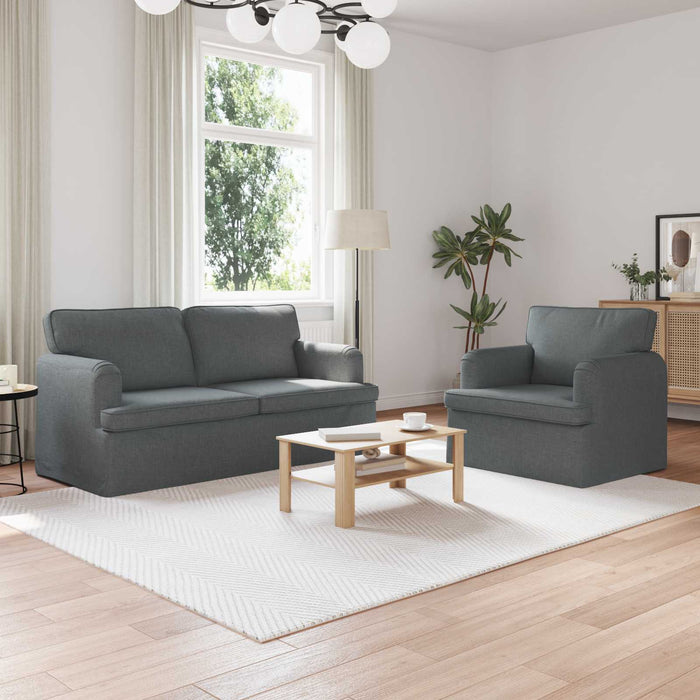 Canapea 140cm 2 pcs Gri închis Metal - WALTI WALTI
