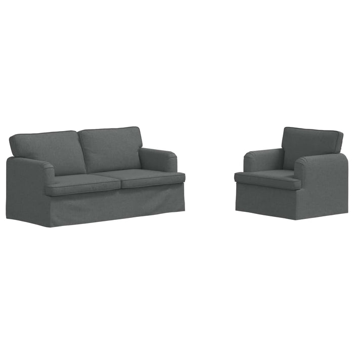 Canapea 140cm 2 pcs Gri închis Metal - WALTI WALTI