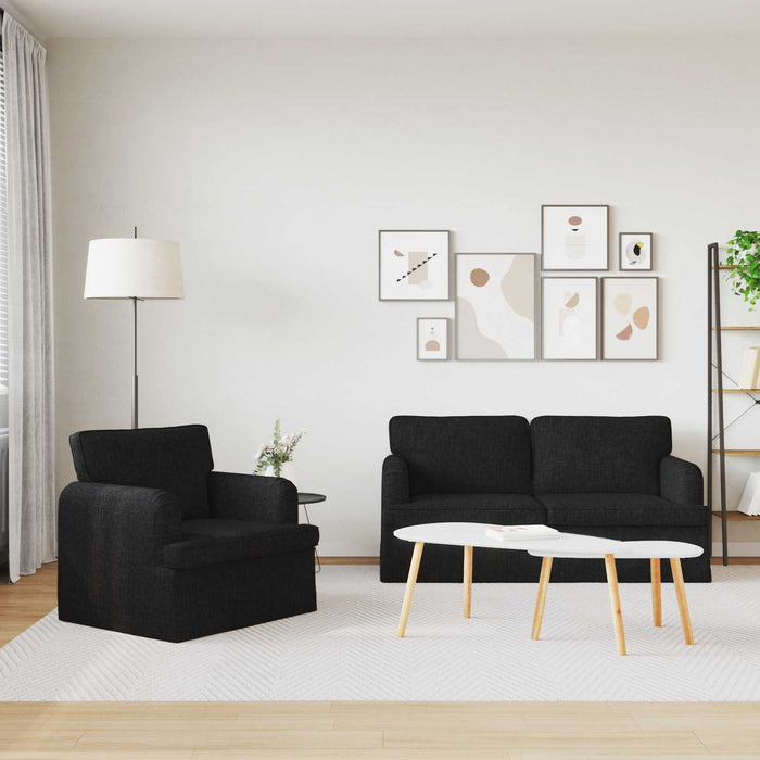 Canapea 140cm 2 pcs Negru Metal - WALTI WALTI