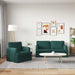 Canapea 140cm 2 pcs Verde închis Metal - WALTI WALTI