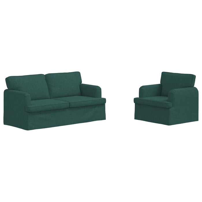 Canapea 140cm 2 pcs Verde închis Metal - WALTI WALTI