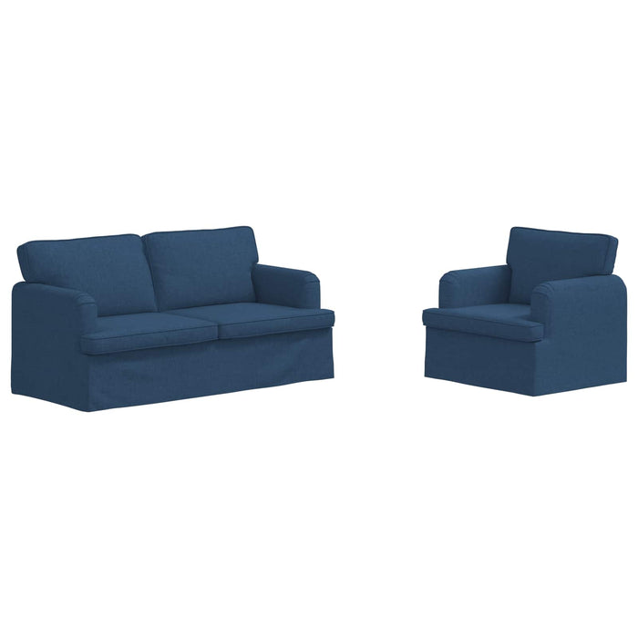 Canapea 140cm 2 pcs albastru Metal - WALTI WALTI