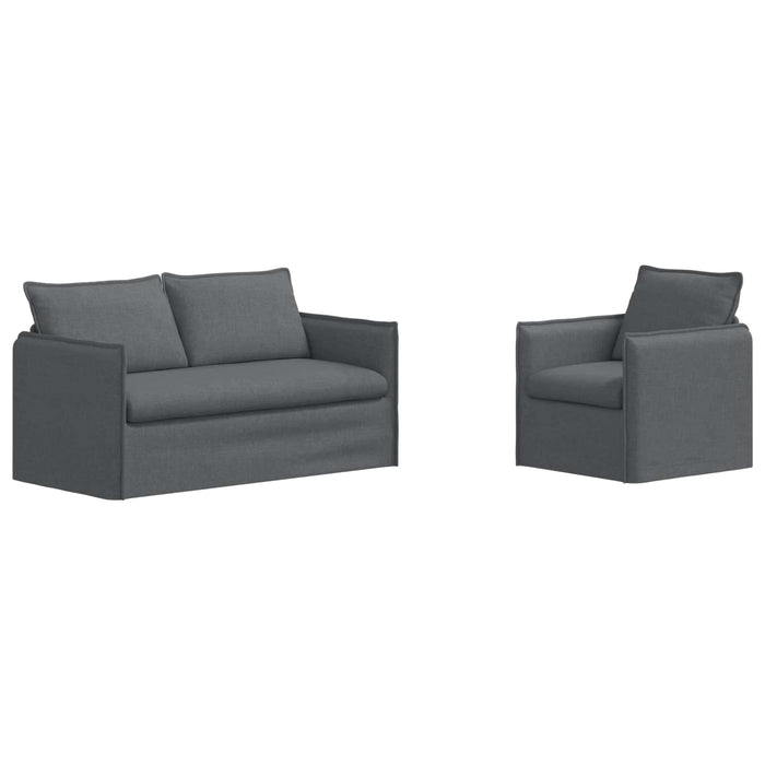Canapea 140cm 2 pcs Gri închis Metal - WALTI WALTI