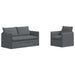 Canapea 140cm 2 pcs Gri închis Metal - WALTI WALTI