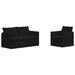 Canapea 140cm 2 pcs Negru Metal - WALTI WALTI