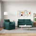 Canapea 140cm 2 pcs Verde închis Metal - WALTI WALTI