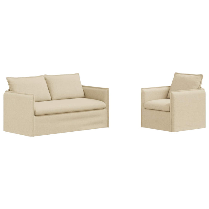 Canapea 140cm 2 pcs Crem Metal - WALTI WALTI