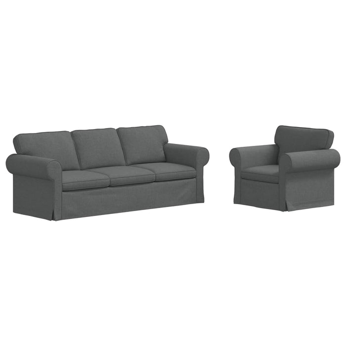 Canapea 2 pcs Gri închis Metal - WALTI WALTI