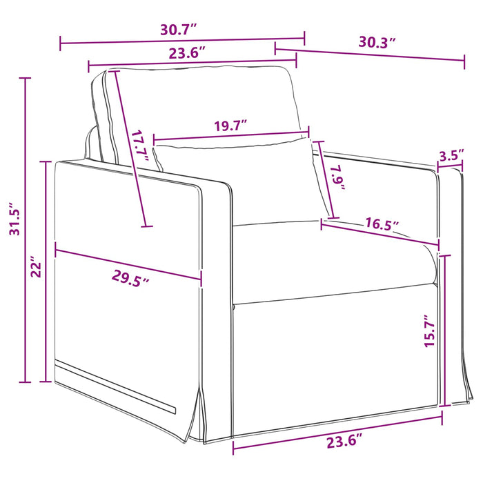 Set de canapea 2 pcs Gri închis 198 x 78 x 80 cm țesătură - WALTI WALTI