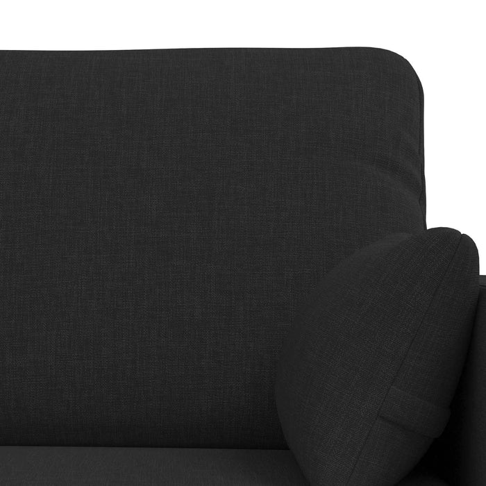 Set de canapea 2 pcs Negru 198 x 78 x 80 cm țesătură - WALTI WALTI