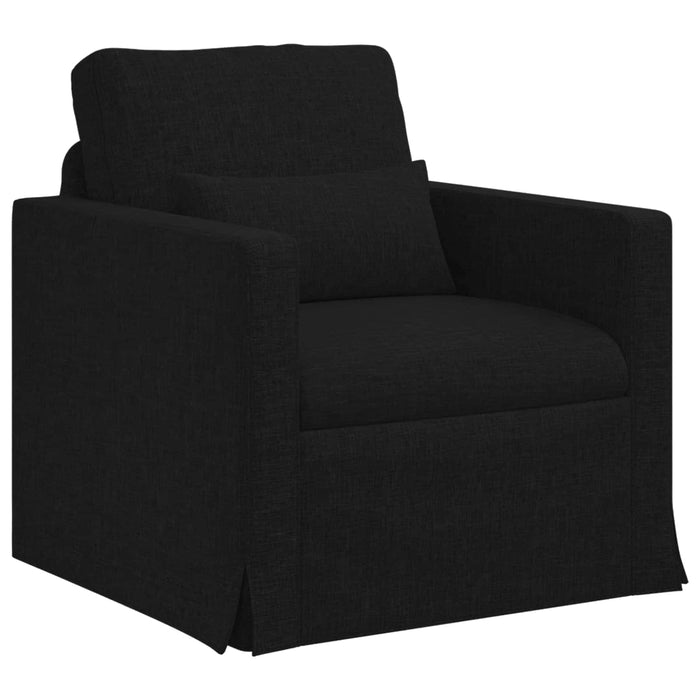 Set de canapea 2 pcs Negru 198 x 78 x 80 cm țesătură - WALTI WALTI
