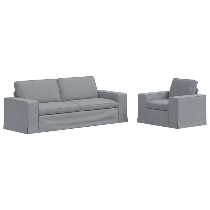 Canapea 2 pcs Gri deschis Metal - WALTI WALTI
