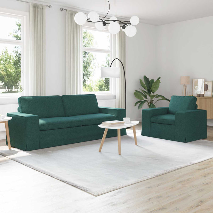 Canapea 2 pcs Verde închis Metal - WALTI WALTI