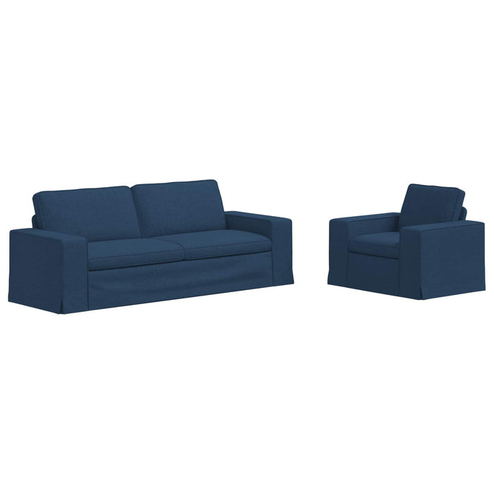 Canapea 2 pcs albastru Metal - WALTI WALTI