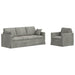 Set de canapea 2 pcs Gri deschis 198 x 78 x 80 cm Catifea - WALTI WALTI