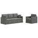 Set de canapea 2 pcs Gri închis 198 x 78 x 80 cm Catifea - WALTI WALTI