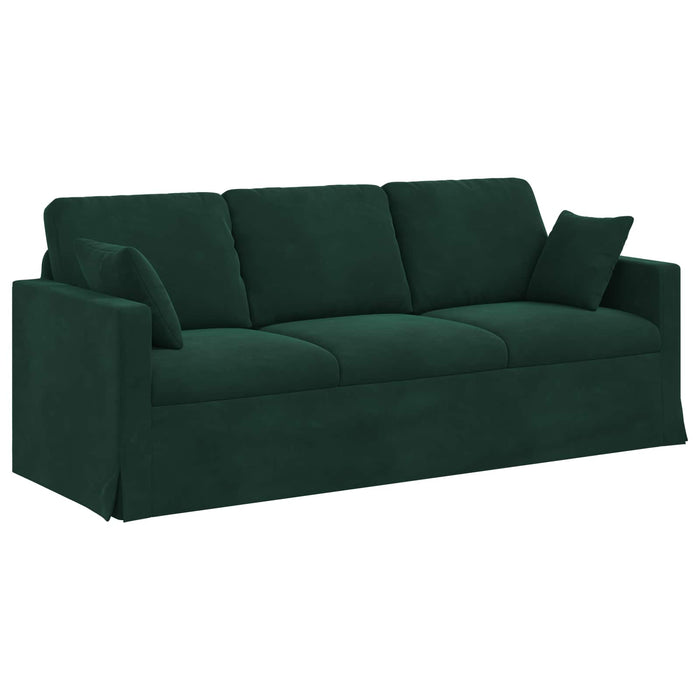 Set de canapea 2 pcs Verde închis 198 x 78 x 80 cm Catifea - WALTI WALTI