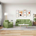 Set de canapea 2 pcs Verde deschis 198 x 78 x 80 cm Catifea - WALTI WALTI