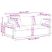 Set de canapea 2 pcs Roz 198 x 78 x 80 cm Catifea - WALTI WALTI