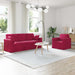Set de canapea 2 pcs Roșu Vin 198 x 78 x 80 cm Catifea - WALTI WALTI