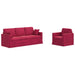 Set de canapea 2 pcs Roșu Vin 198 x 78 x 80 cm Catifea - WALTI WALTI