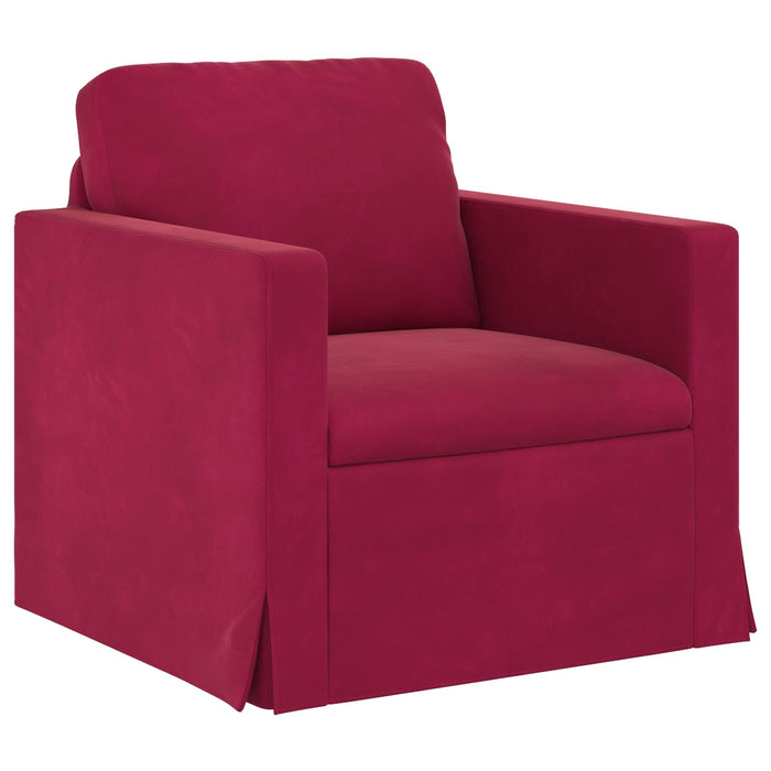 Set de canapea 2 pcs Roșu Vin 198 x 78 x 80 cm Catifea - WALTI WALTI