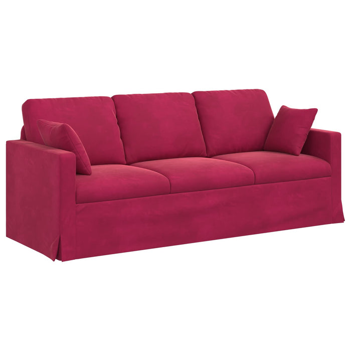 Set de canapea 2 pcs Roșu Vin 198 x 78 x 80 cm Catifea - WALTI WALTI
