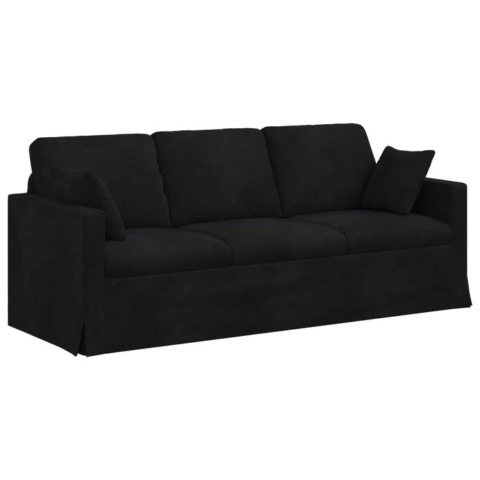 Set de canapea 2 pcs Negru 198 x 78 x 80 cm Catifea - WALTI WALTI