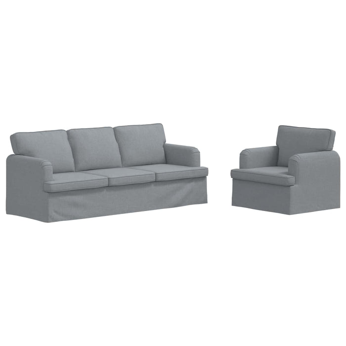 Canapea 180cm 2 pcs Gri deschis Metal - WALTI WALTI