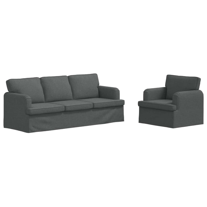 Canapea 180cm 2 pcs Gri închis Metal - WALTI WALTI