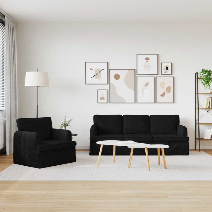 Canapea 180cm 2 pcs Negru Metal - WALTI WALTI
