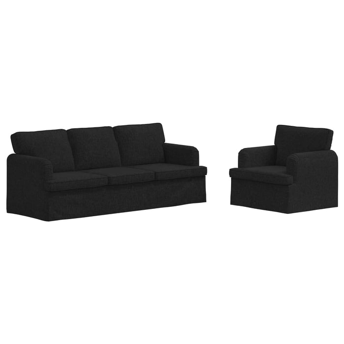 Canapea 180cm 2 pcs Negru Metal - WALTI WALTI