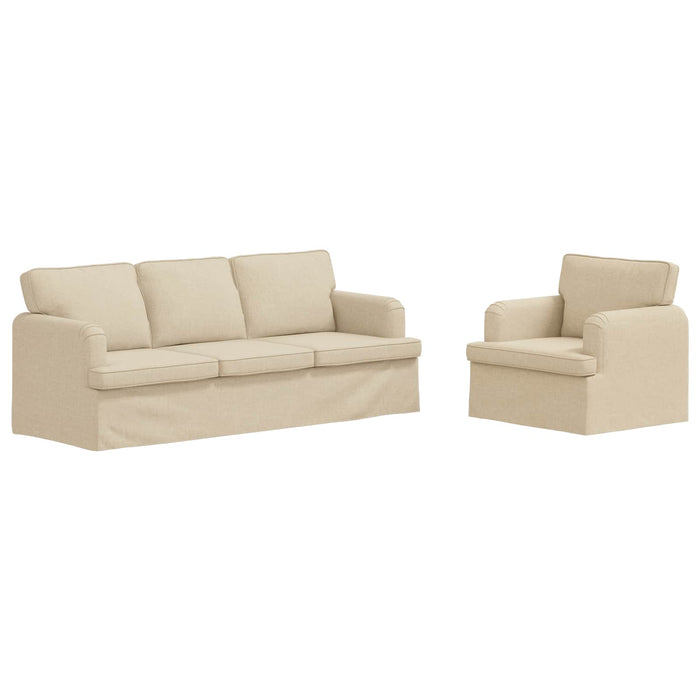 Canapea 180cm 2 pcs Crem Metal - WALTI WALTI