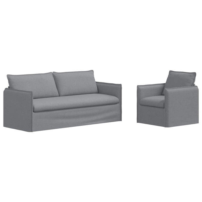 Canapea 180cm 2 pcs Gri deschis Metal - WALTI WALTI