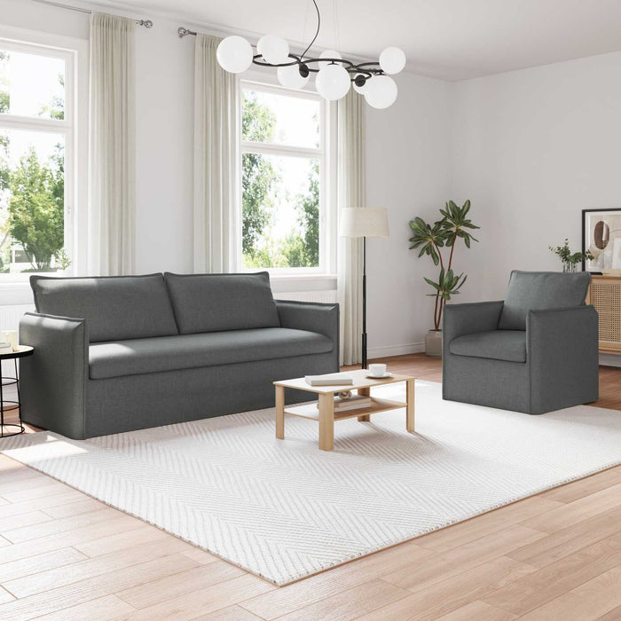 Canapea 180cm 2 pcs Gri închis Metal - WALTI WALTI