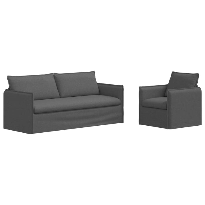Canapea 180cm 2 pcs Gri închis Metal - WALTI WALTI