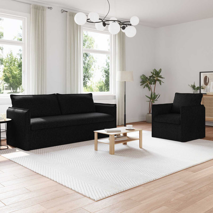 Canapea 180cm 2 pcs Negru Metal - WALTI WALTI