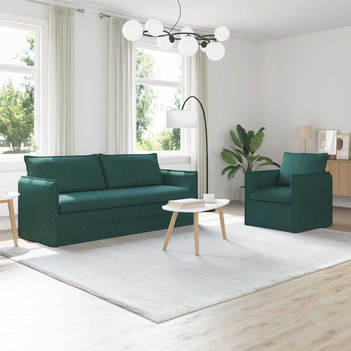 Canapea 180cm 2 pcs Verde închis Metal - WALTI WALTI