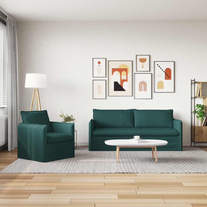 Canapea 180cm 2 pcs Verde închis Metal - WALTI WALTI