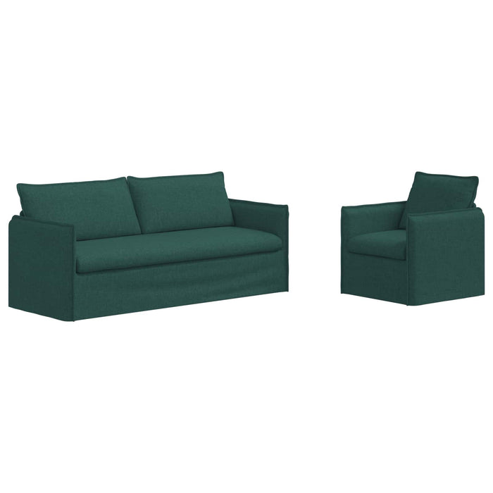 Canapea 180cm 2 pcs Verde închis Metal - WALTI WALTI