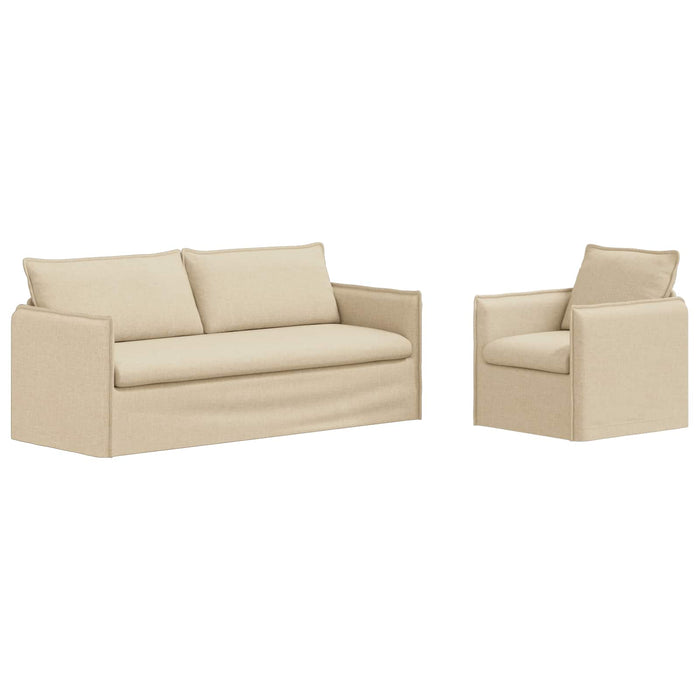 Canapea 180cm 2 pcs Crem Metal - WALTI WALTI