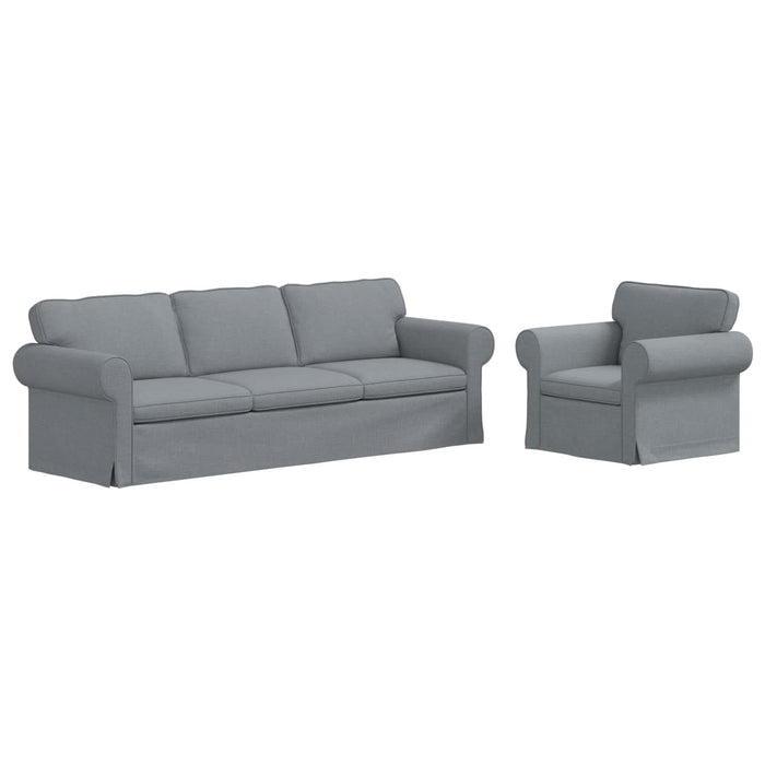 Canapea 2 pcs Gri deschis Metal - WALTI WALTI
