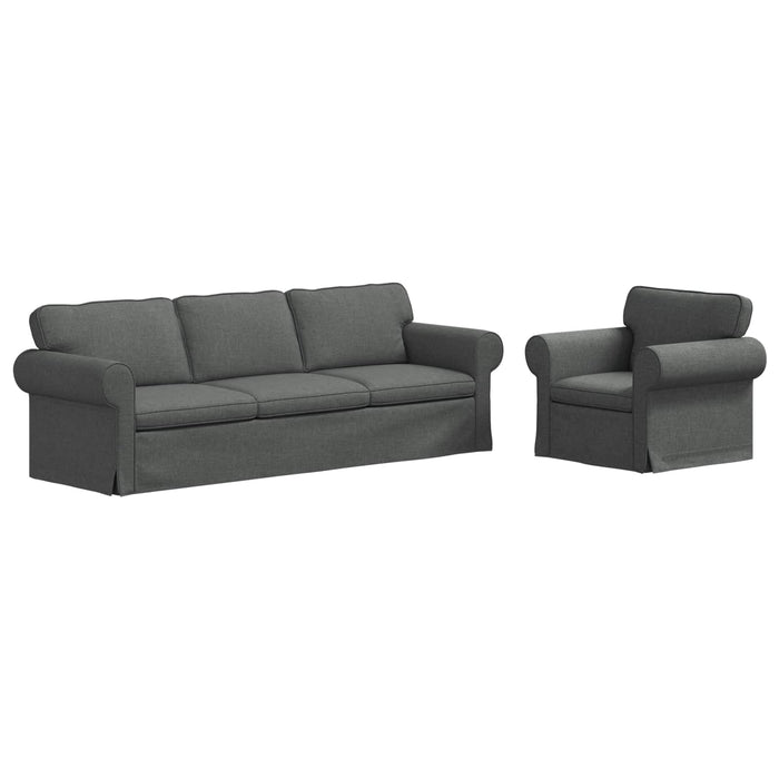 Canapea 2 pcs Gri închis Metal - WALTI WALTI