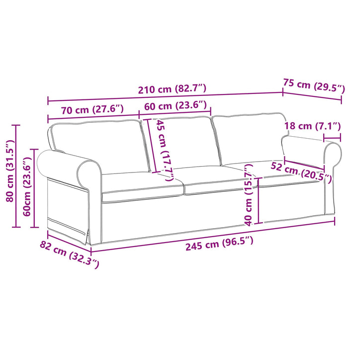 Canapea 2 pcs Gri închis Metal - WALTI WALTI