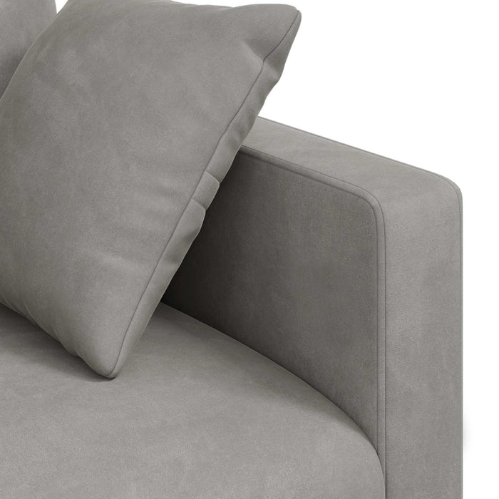 Set de canapea 2 pcs Gri deschis 228 x 78 x 80 cm Catifea - WALTI WALTI