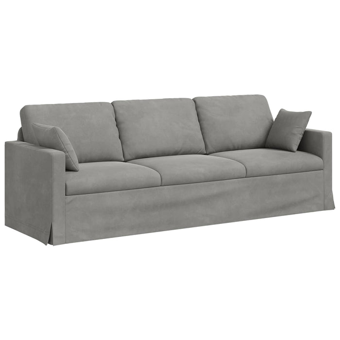 Set de canapea 2 pcs Gri deschis 228 x 78 x 80 cm Catifea - WALTI WALTI