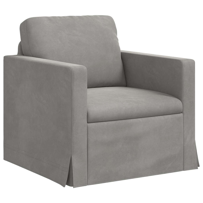 Set de canapea 2 pcs Gri deschis 228 x 78 x 80 cm Catifea - WALTI WALTI