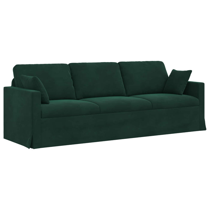 Set de canapea 2 pcs Verde închis 228 x 78 x 80 cm Catifea - WALTI WALTI