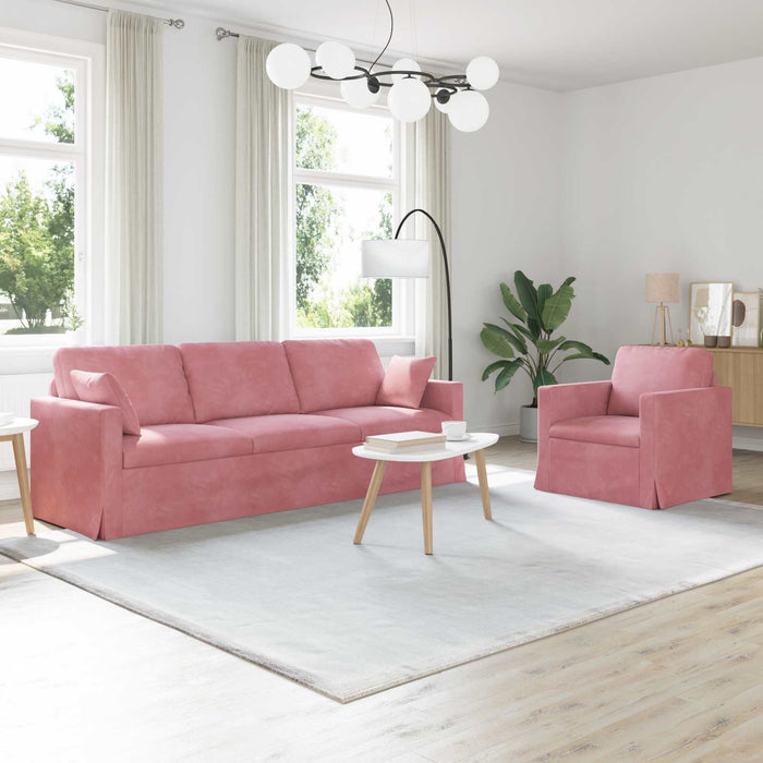 Set de canapea 2 pcs Roz 228 x 78 x 80 cm Catifea - WALTI WALTI